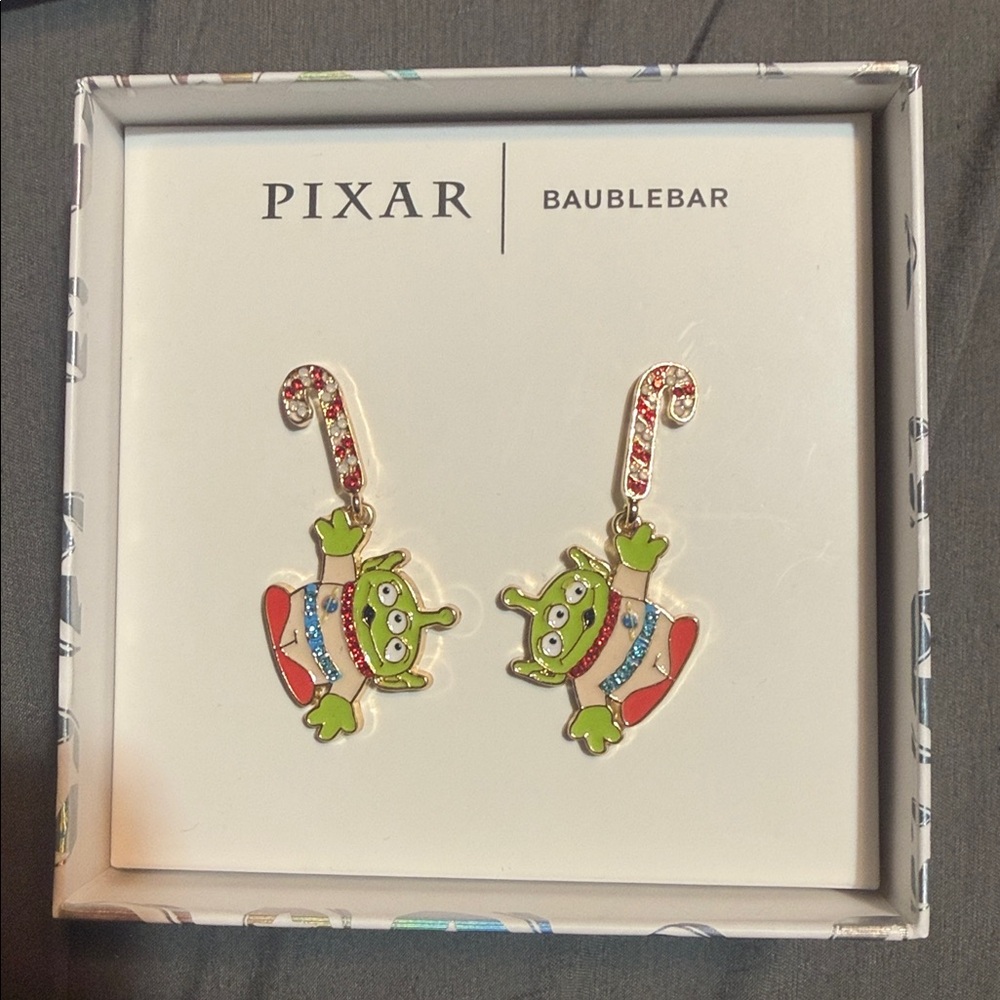 Baublebar Disney Pixar Toy Story Aliens Candy Cane Dangle Earrings